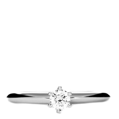 Tiffany Platinum Diamond .19ct Solitaire Engagement Ring 50 5.25 1 of 5