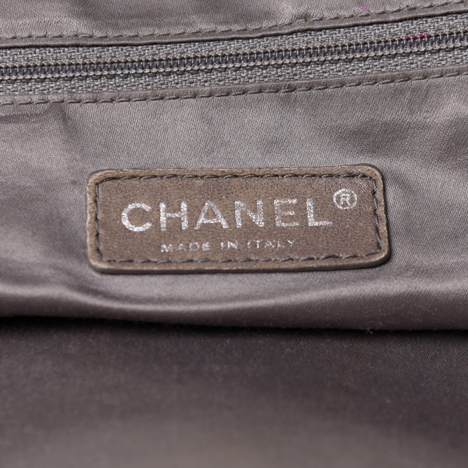 Chanel Vinyl Graphic Edge Tote Black 6 of 13