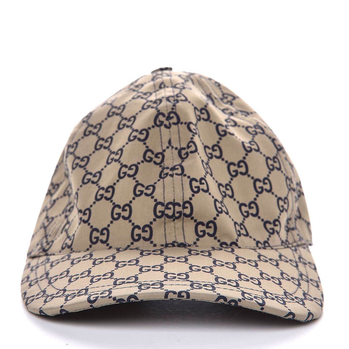 Cotton Monogram GG Web Baseball Hat M Beige