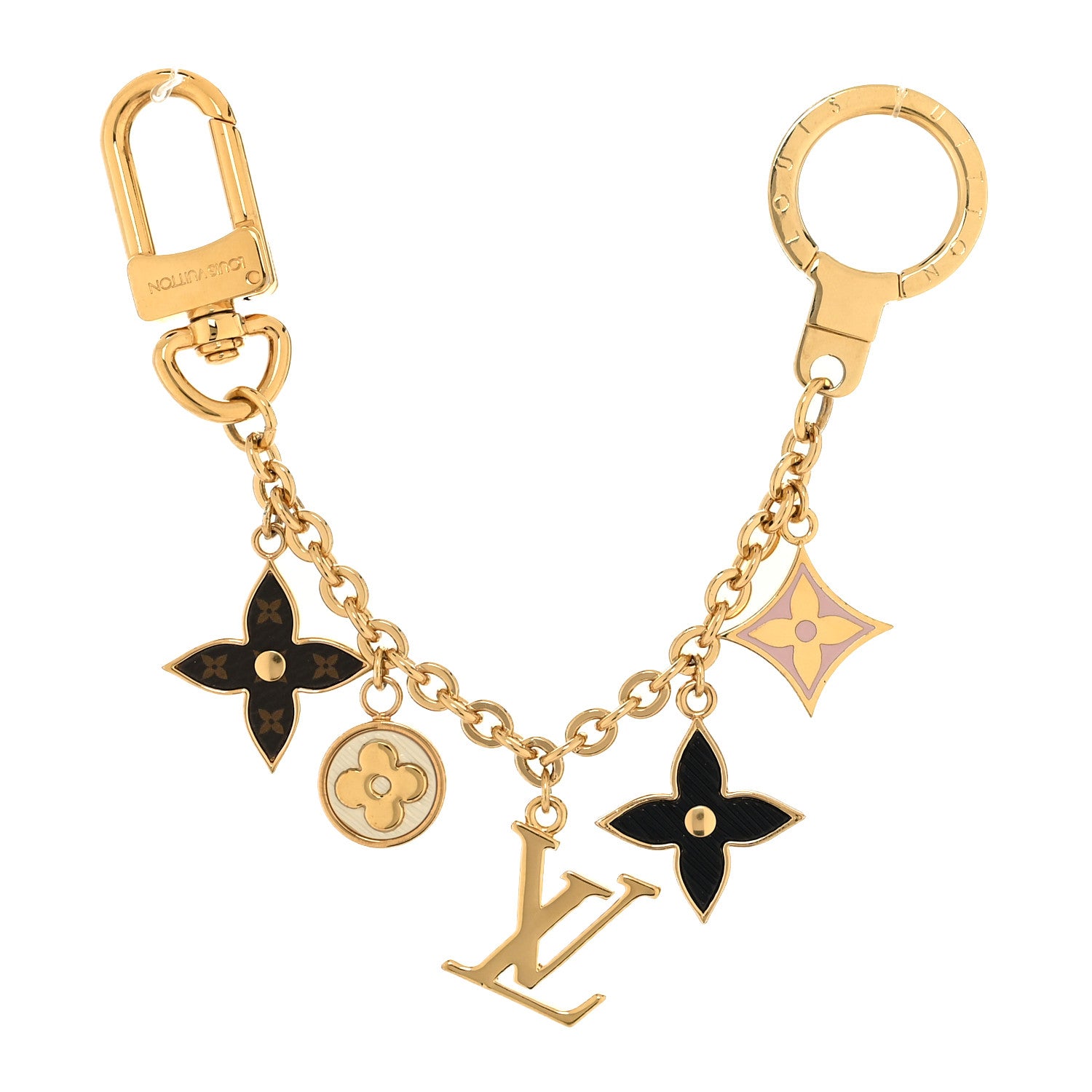 Louis Vuitton Monogram Spring Street Bag Charm Key Holder Gold 1 of 4
