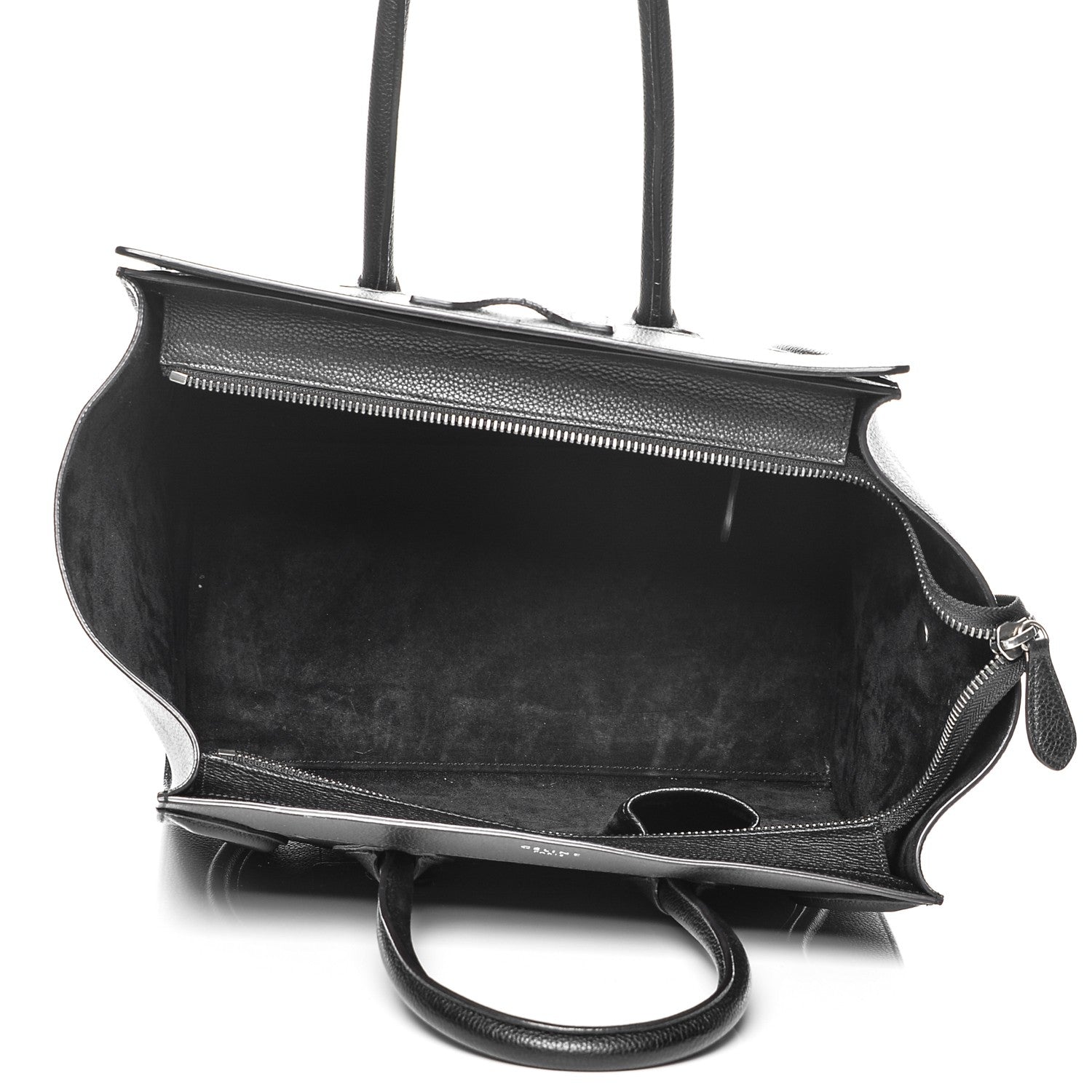 Celine Drummed Calfskin Mini Luggage Black 5 of 7