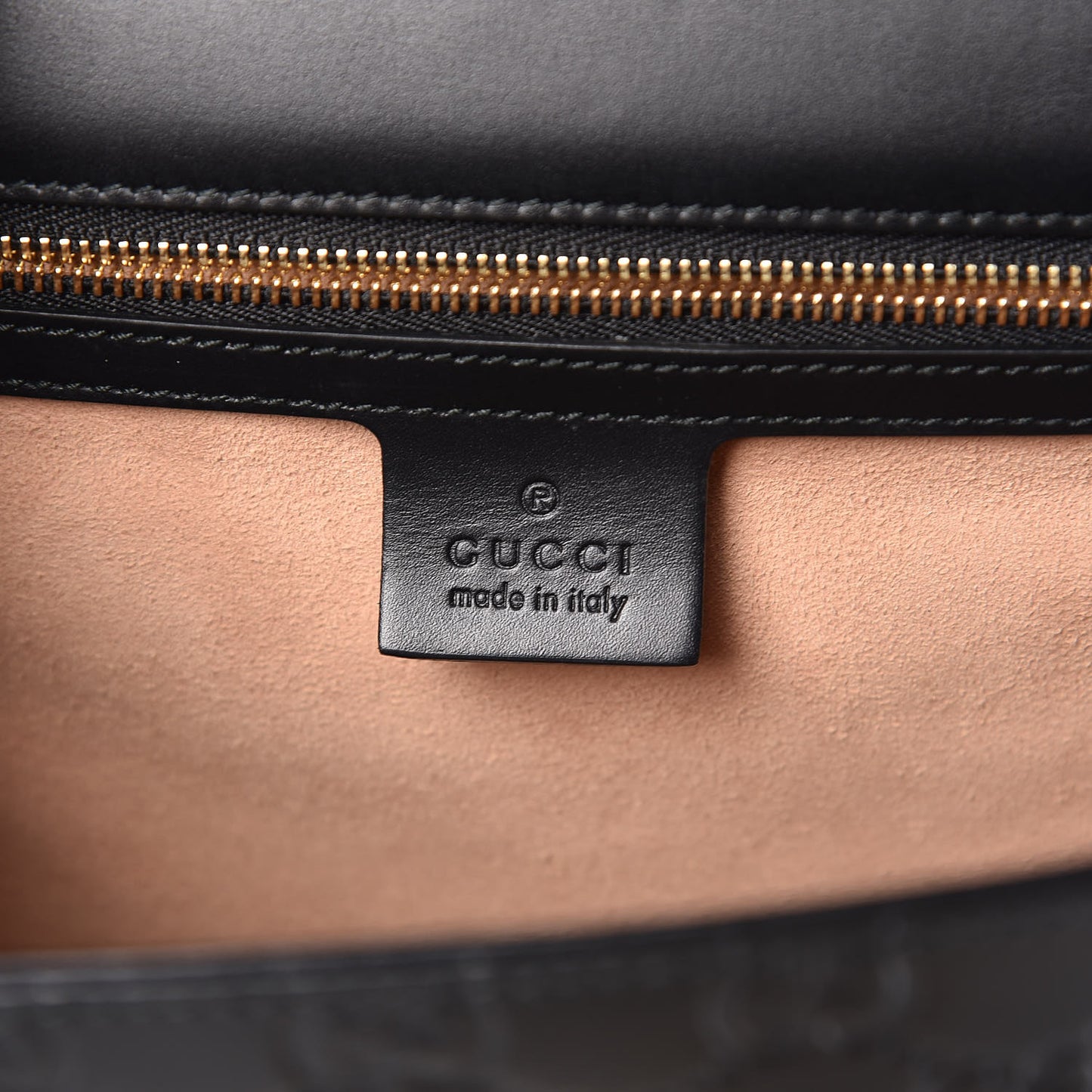 Guccissima Medium Padlock Shoulder Bag Black