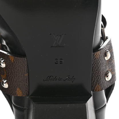 Louis Vuitton Calfskin Monogram Rhapsody High Boots 39 Black 6 of 11