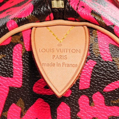 Louis Vuitton Monogram Graffiti Speedy 30 Fuchsia 6 of 7