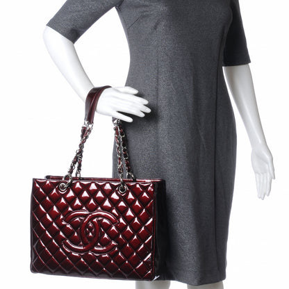 Chanel Patent Grand Shopping Tote GST Bordeaux 2 of 8