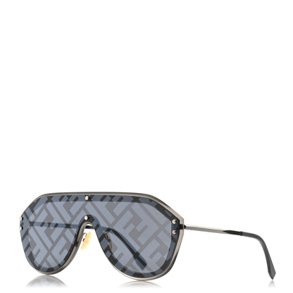 Fendi FF Fabulous Shield Sunglasses FF M0039/G/S Black 1 of 7
