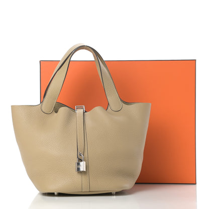 Hermes Taurillon Clemence Picotin Lock 22 MM Trench 14 of 14