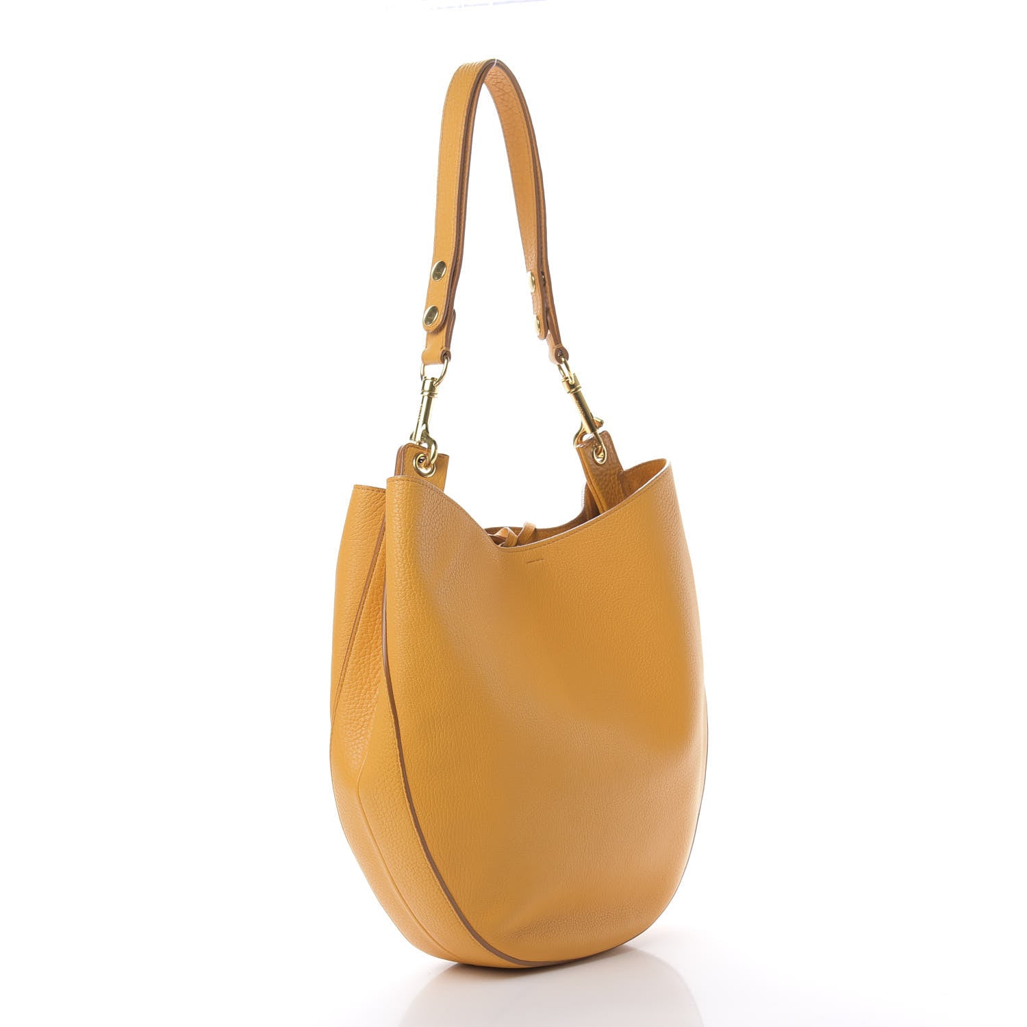 Celine Crisped Calfskin Medium Hobo Bag Saffron 4 of 16