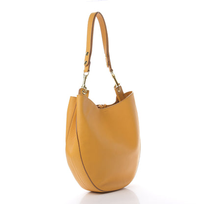 Celine Crisped Calfskin Medium Hobo Bag Saffron 4 of 16
