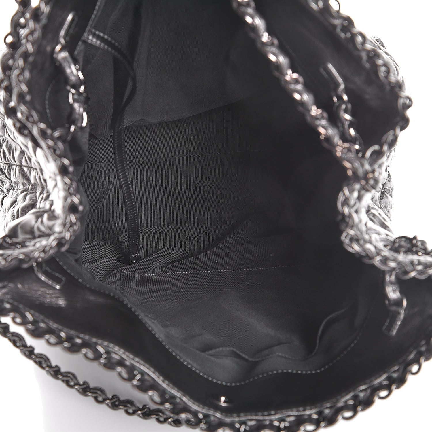 Chanel Glazed Calfskin Quilted Large Chain Me Tote Dark Grey 5 of 7