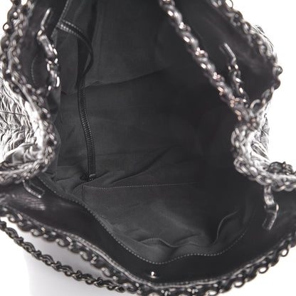 Chanel Glazed Calfskin Quilted Large Chain Me Tote Dark Grey 5 of 7