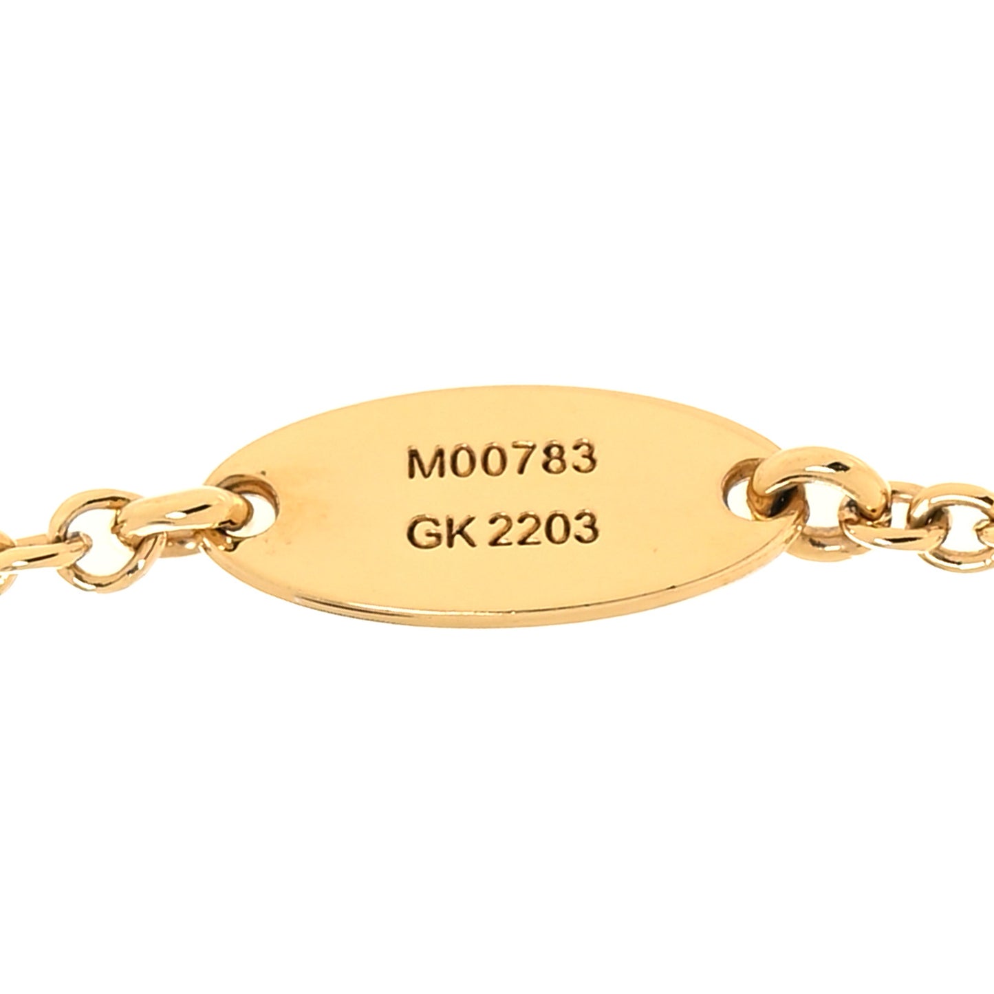 Crystal Loulougram Necklace Gold