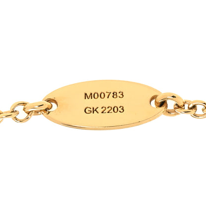 Louis Vuitton Crystal Loulougram Necklace Gold 6 of 7