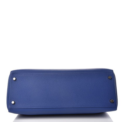 Hermes Togo Kelly Retourne 35 Bleu Electrique 6 of 37