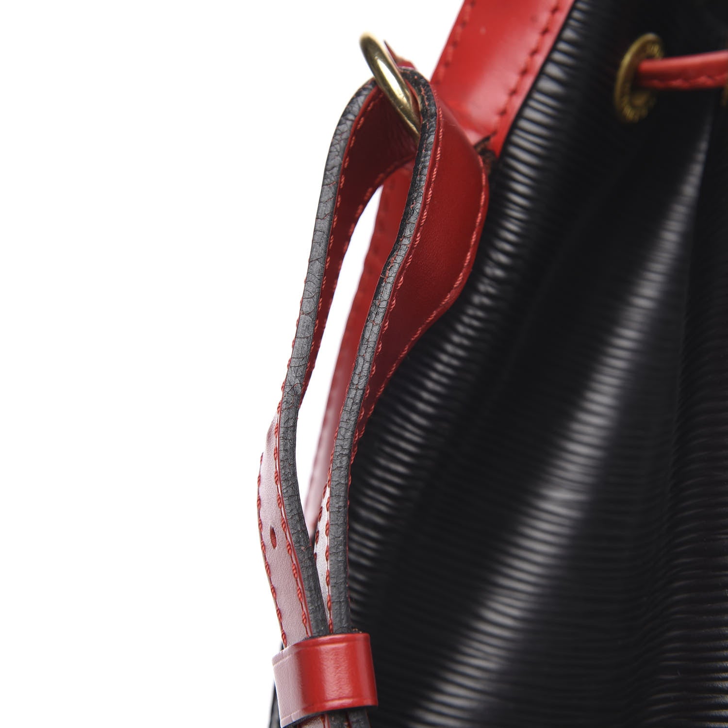 Louis Vuitton Epi Bi-Color Noe Castillan Red Black 8 of 15