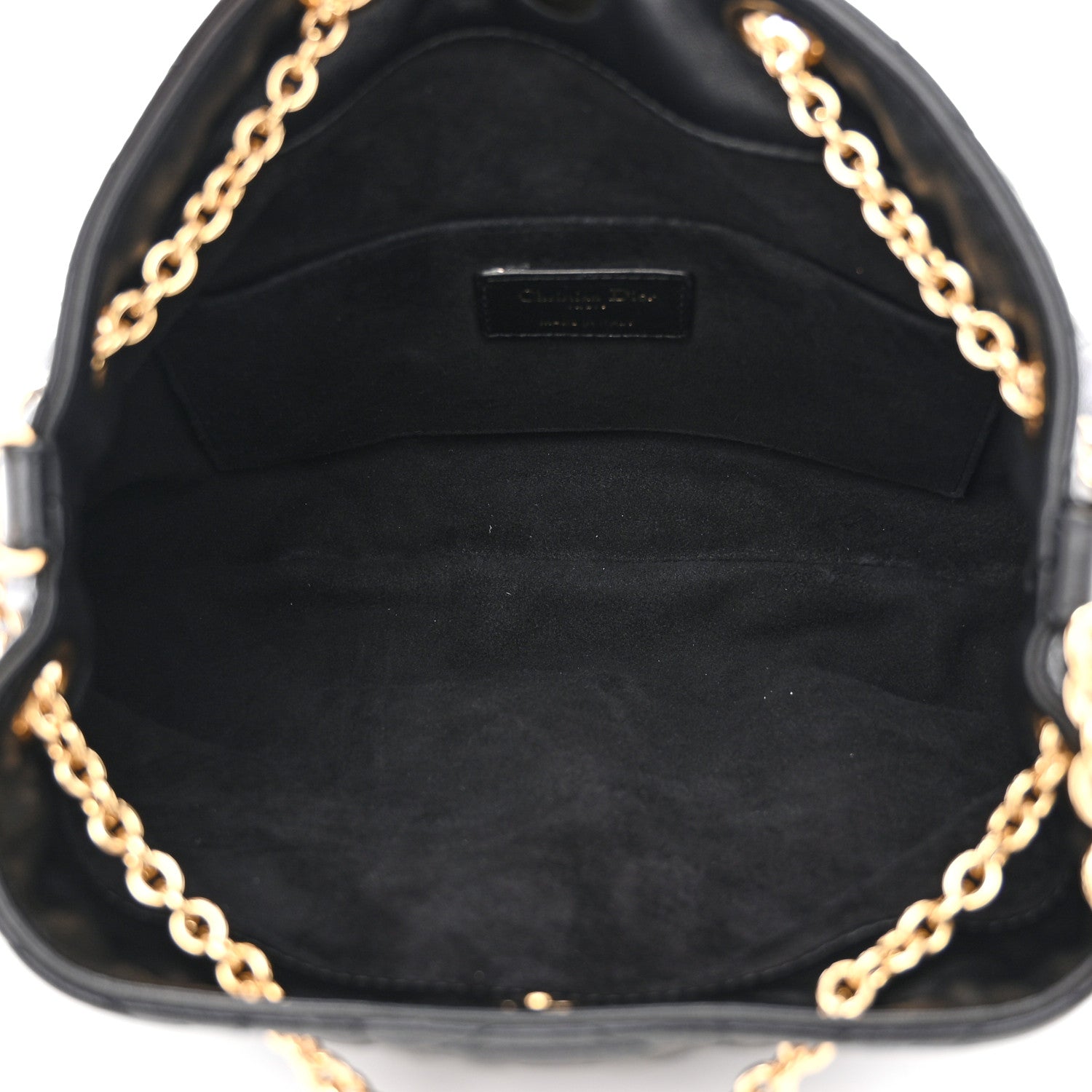 Christian Dior Lambskin Supple Macrocannage Medium Ammi Bag Black 5 of 12