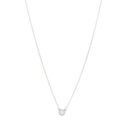 Tiffany Sterling Silver Diamond .17ct Elsa Peretti Diamonds by the Yard Pendant Necklace 1 of 6