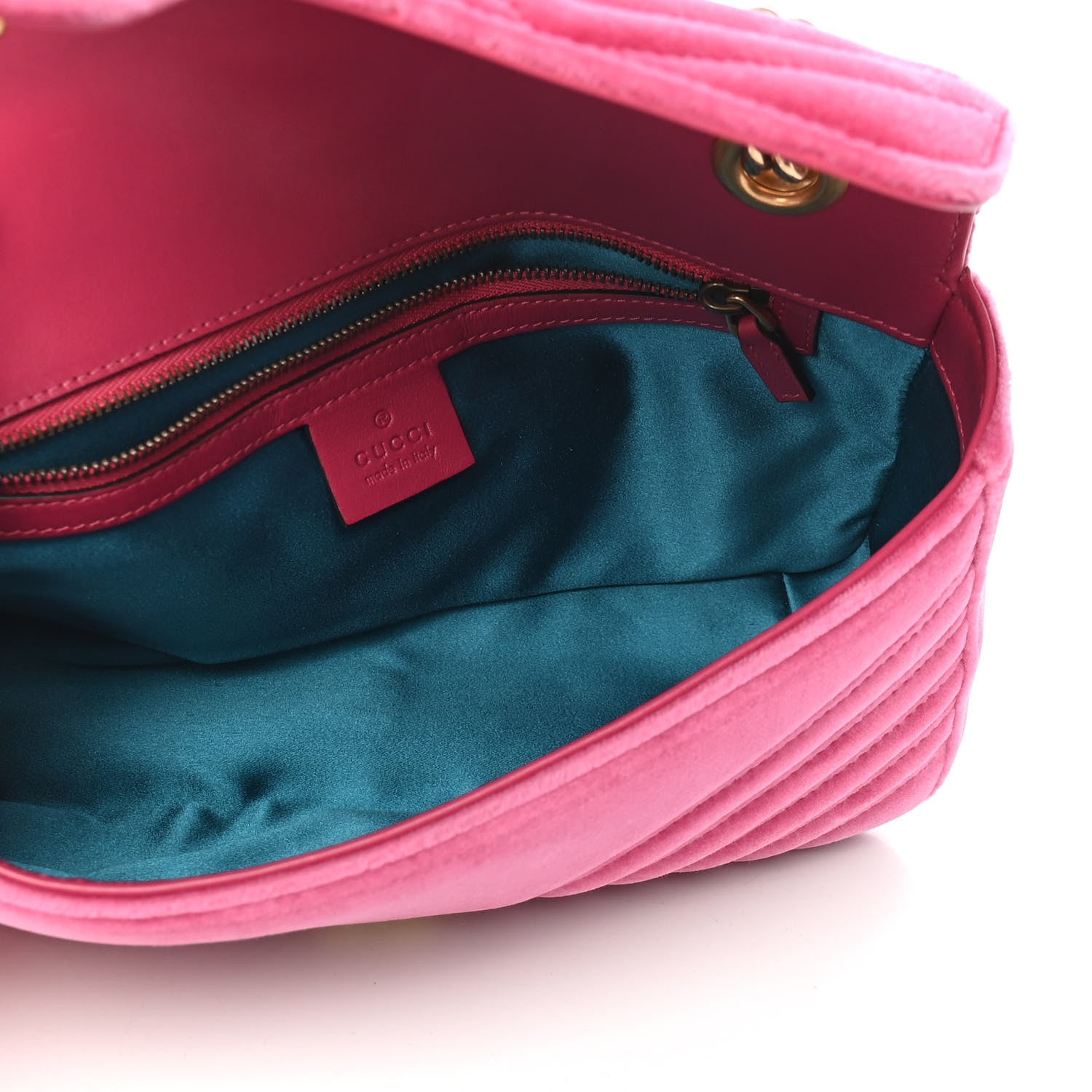 Gucci Velvet Matelasse Small GG Marmont Shoulder Bag Light Raspberry Rose 5 of 9