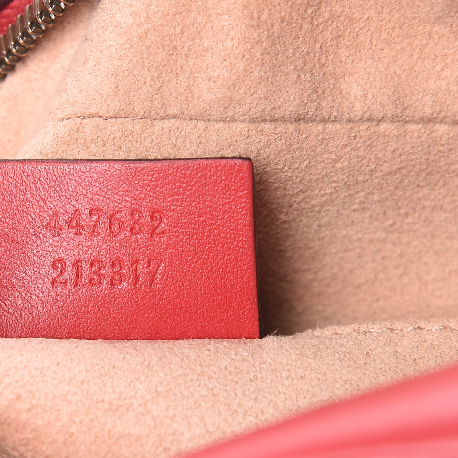 Gucci Calfskin Matelasse Small GG Marmont Chain Shoulder Bag Hibiscus Red 9 of 11