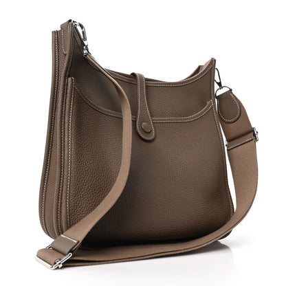 Hermes Taurillon Clemence Evelyne III PM Etoupe 3 of 10