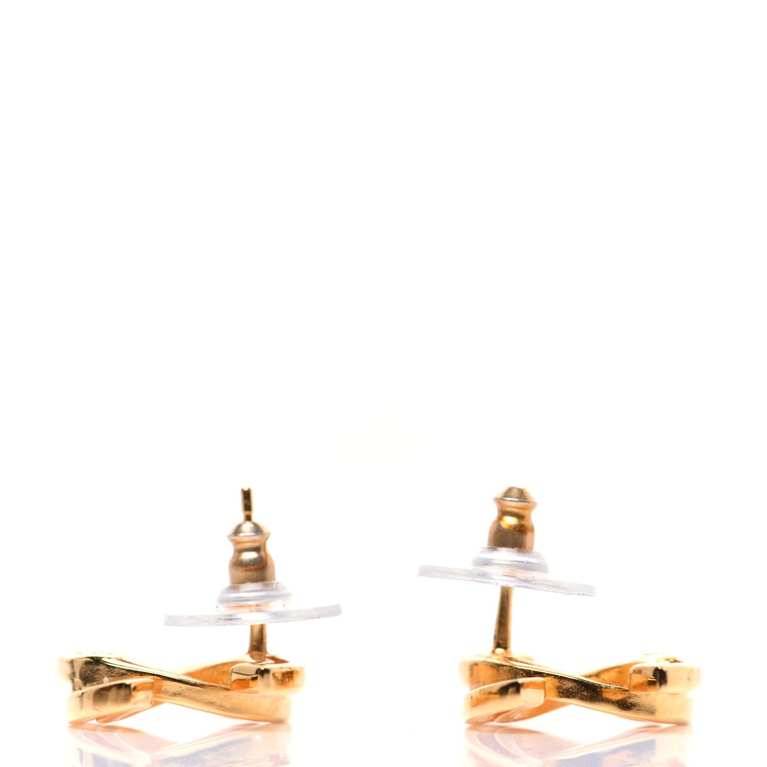 Chanel Metal Obazine CC Earrings Gold 5 of 10