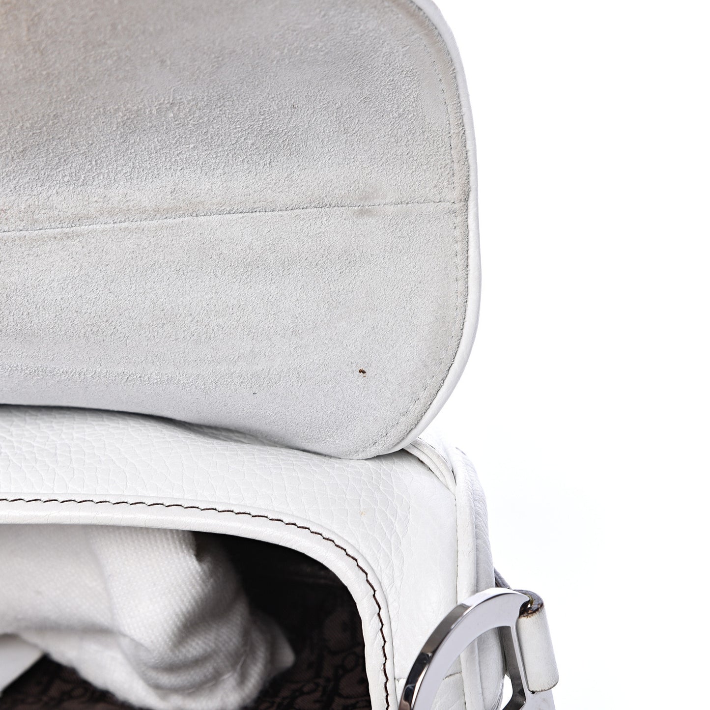 Calfskin Saddle Bag White