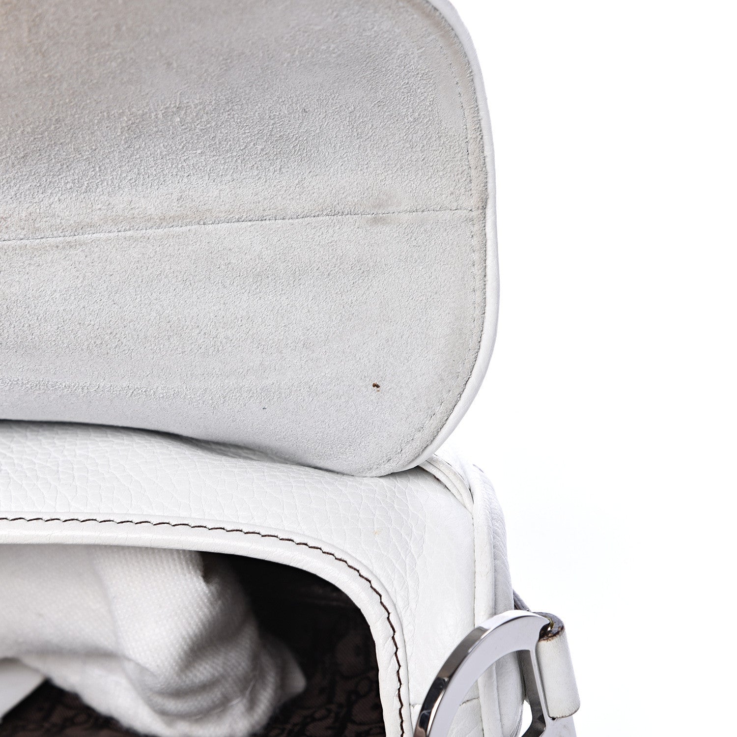Christian Dior Calfskin Saddle Bag White 12 of 19