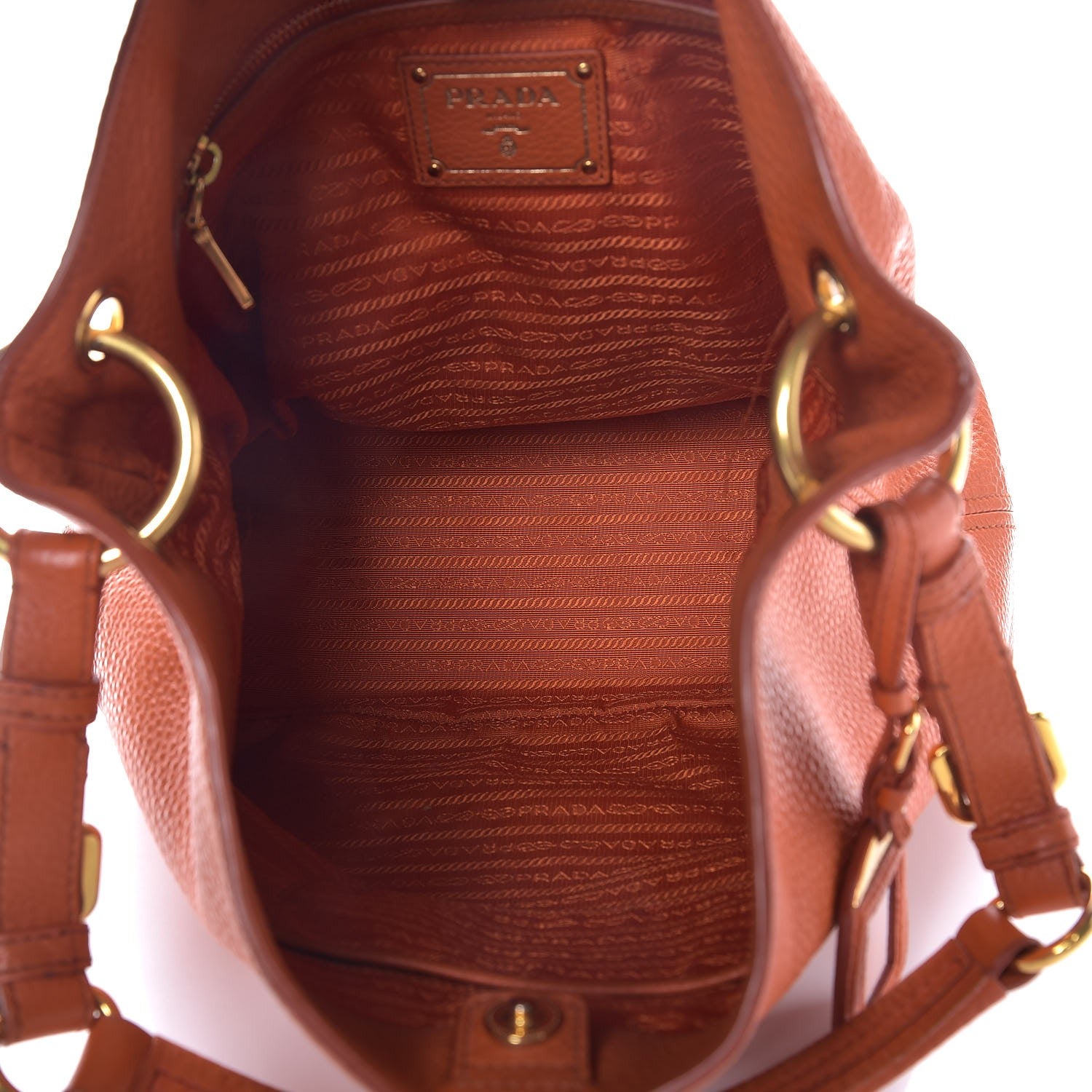 Prada Vitello Daino Hobo Papaya 5 of 14