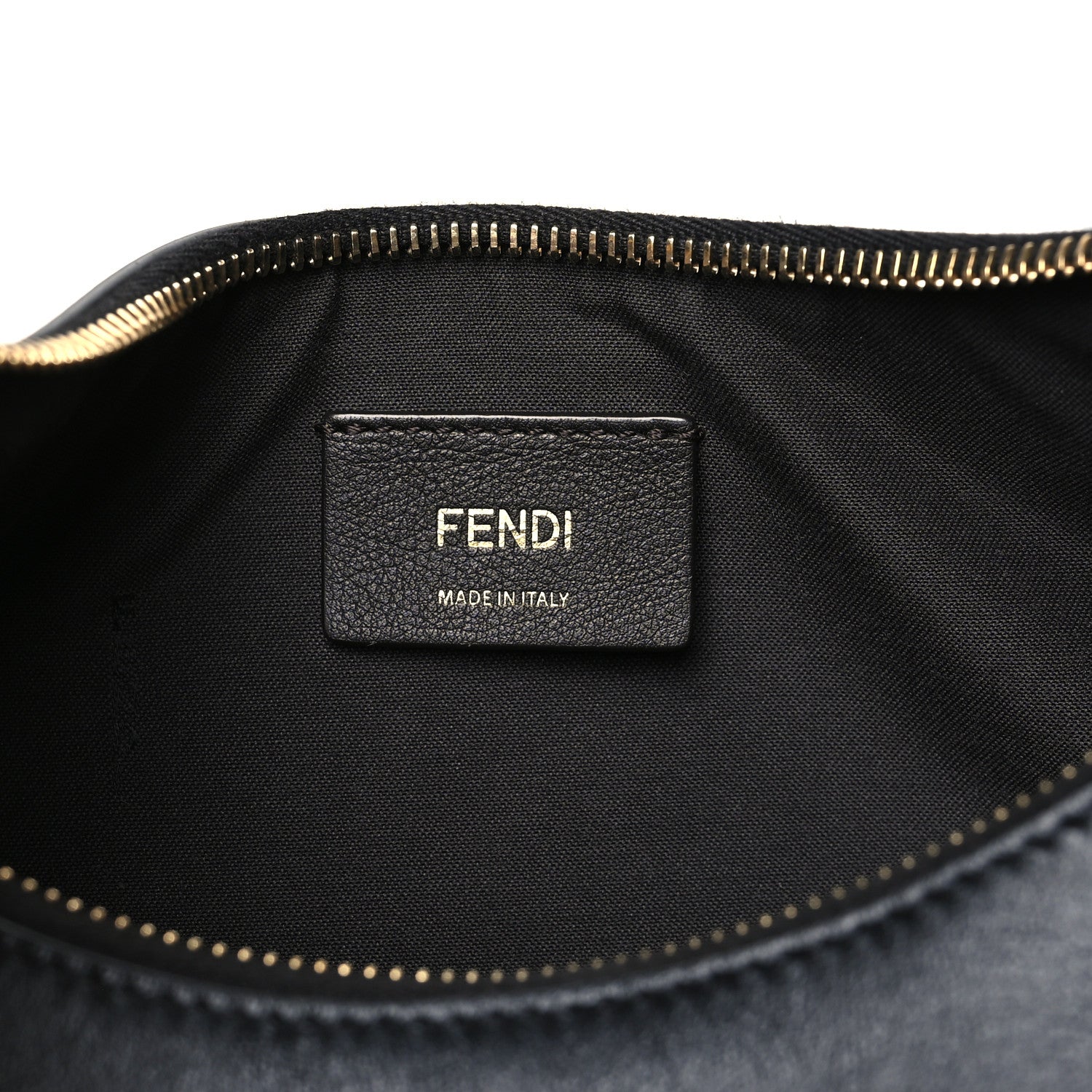 Fendi Vitello Grace Matte Whipstitch Small Fendigraphy Hobo Bag Black 6 of 10