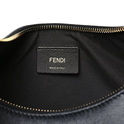 Fendi Vitello Grace Matte Whipstitch Small Fendigraphy Hobo Bag Black 6 of 10