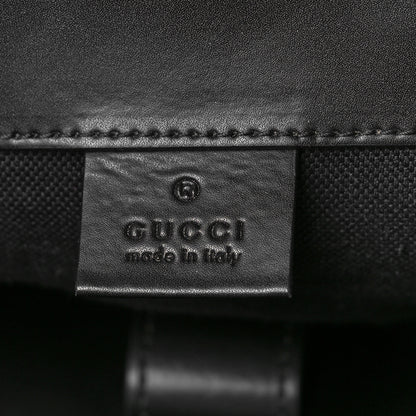 Gucci Soft GG Supreme Monogram Appia Calfskin Web Double Buckle Backpack Black 7 of 11