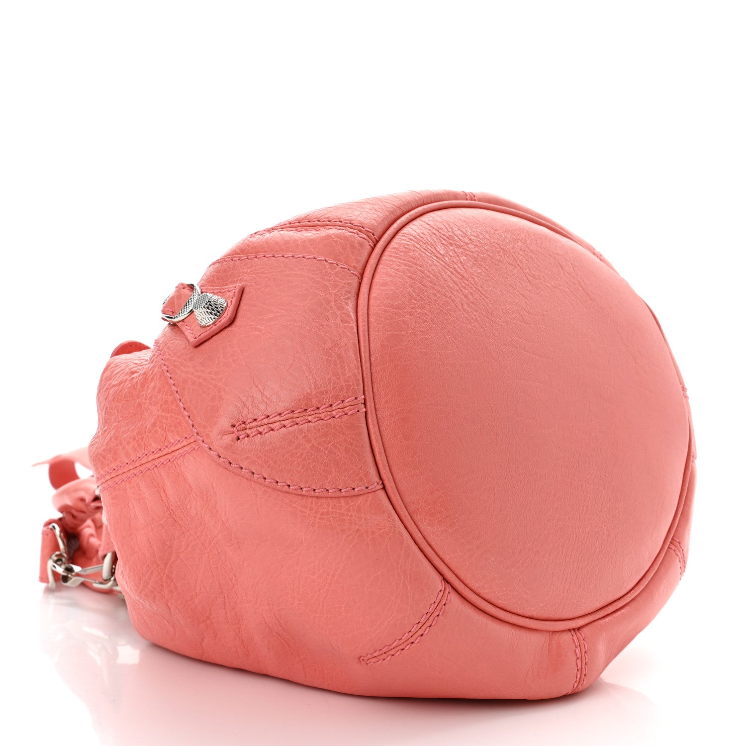 Balenciaga Agneau Giant 12 Silver Hardware Mini Pompon Rose Azalee 4 of 10