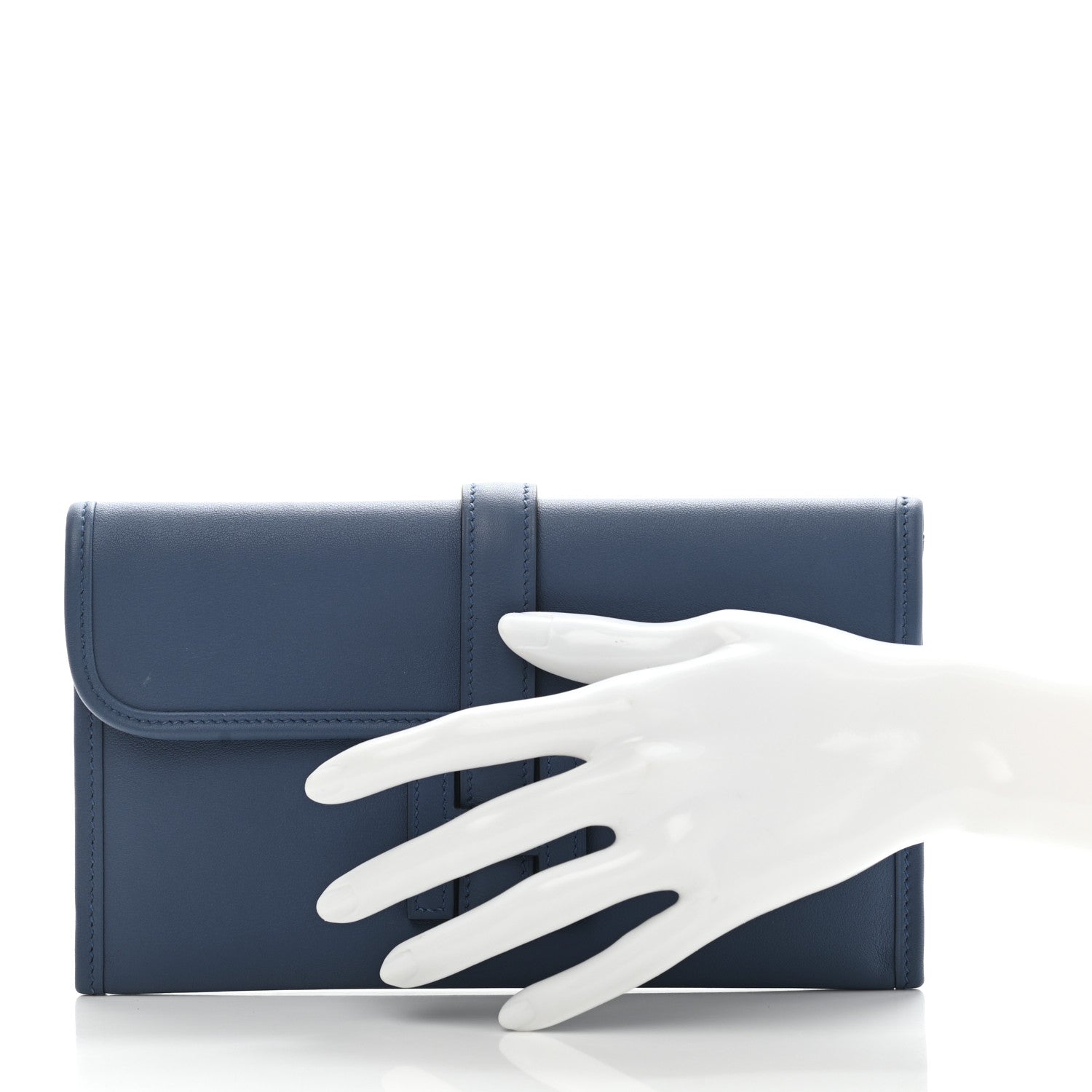 Hermes Swift Jige Duo Clutch Bleu Agate 2 of 12