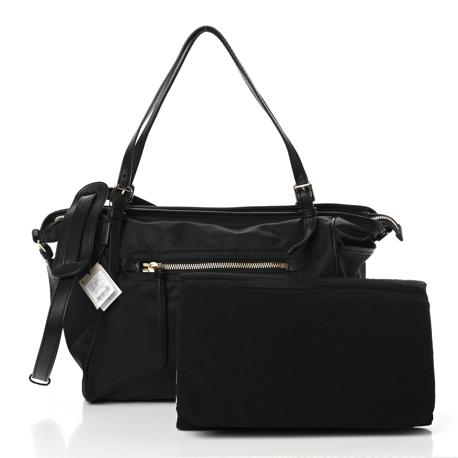 Burberry Nylon House Check Diaper Tote Black 3 of 10