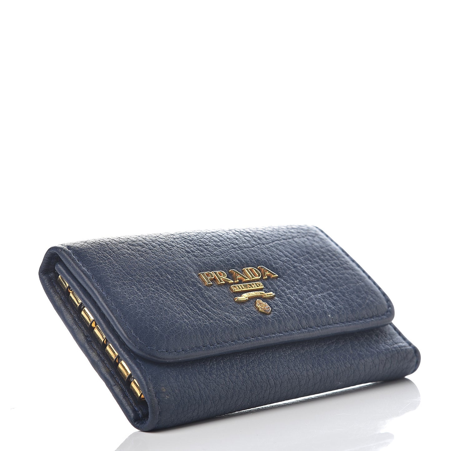 Vitello Grain 6 Key Holder Inchiostro