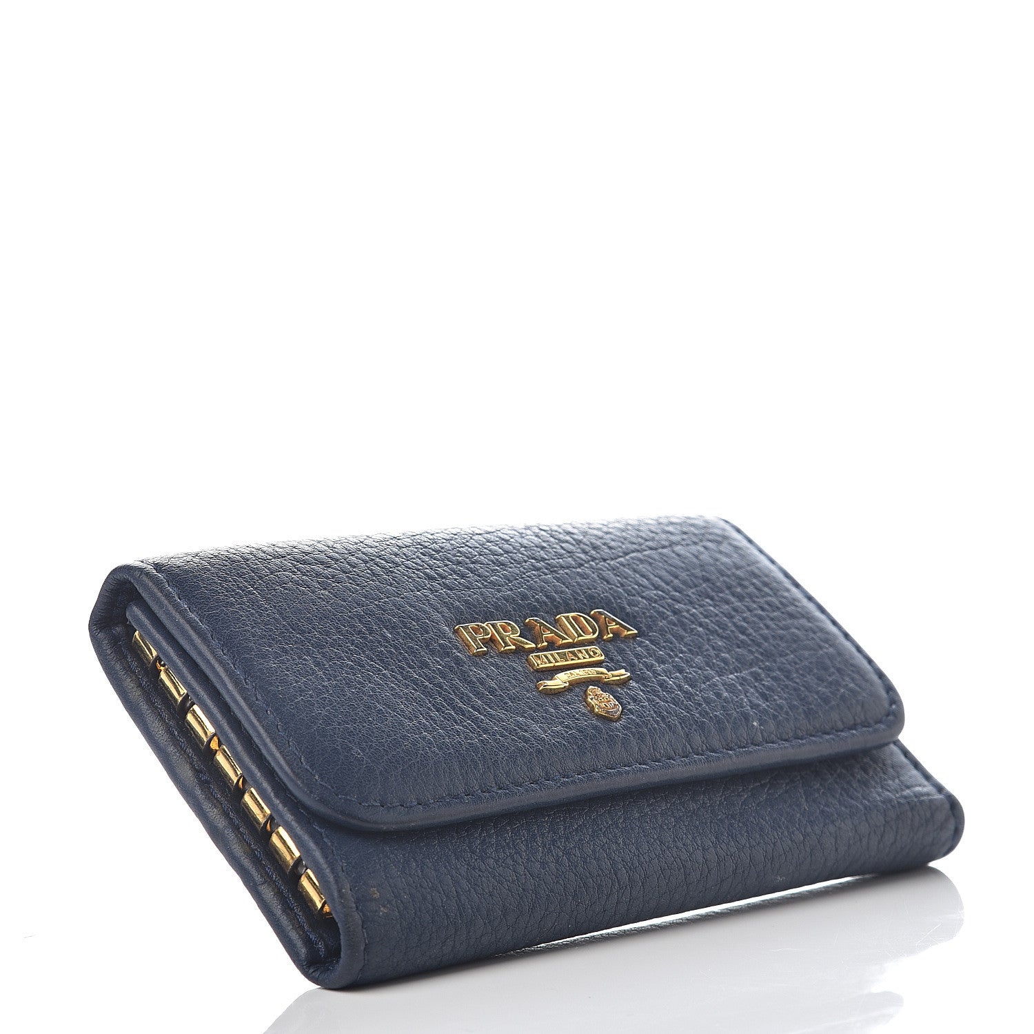 Prada Vitello Grain 6 Key Holder Inchiostro 3 of 6