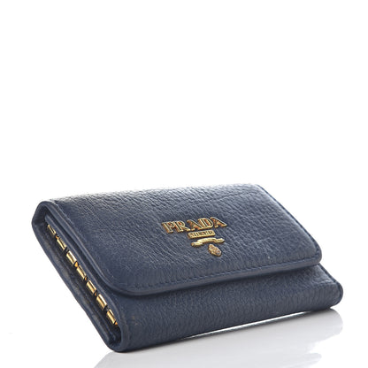 Prada Vitello Grain 6 Key Holder Inchiostro 3 of 6