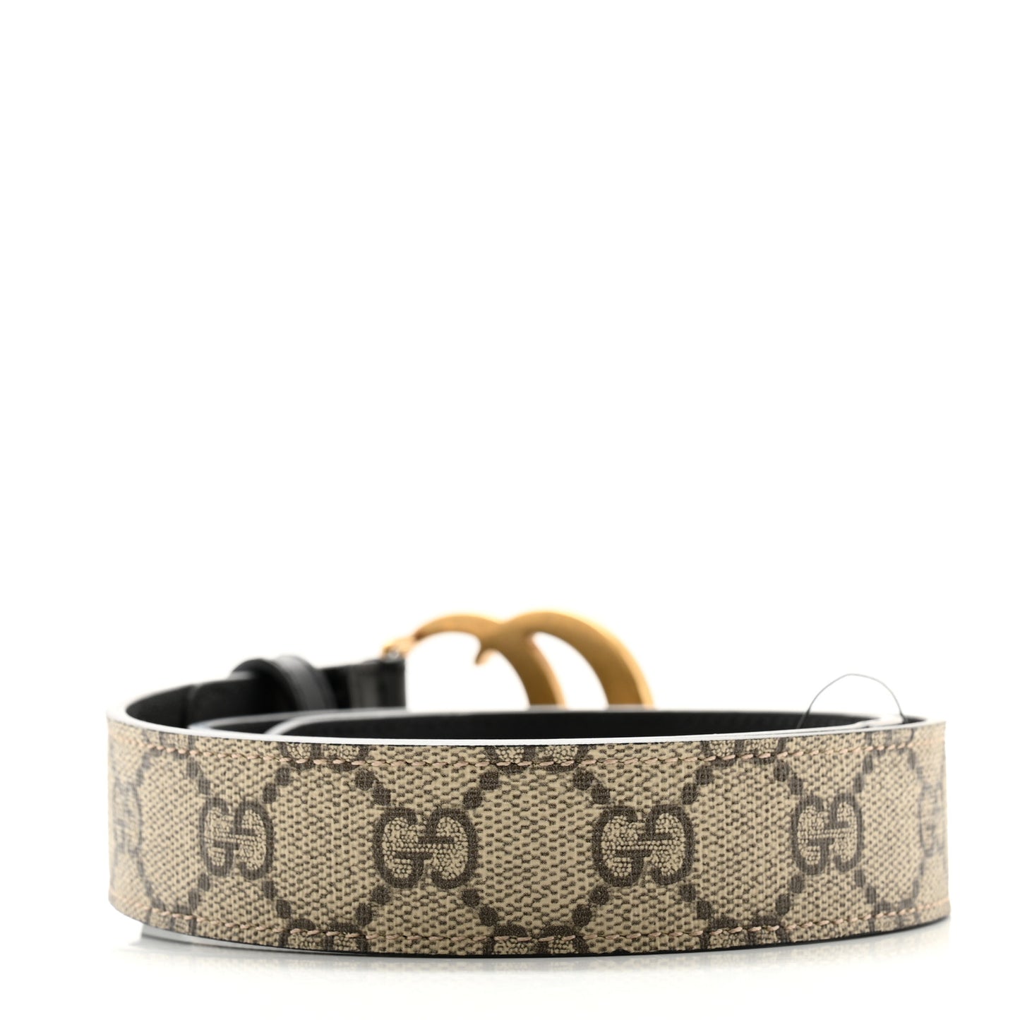 GG Supreme Monogram Matte Plutone Calfskin Double G 30mm Belt 70 28 Beige Ebony Black