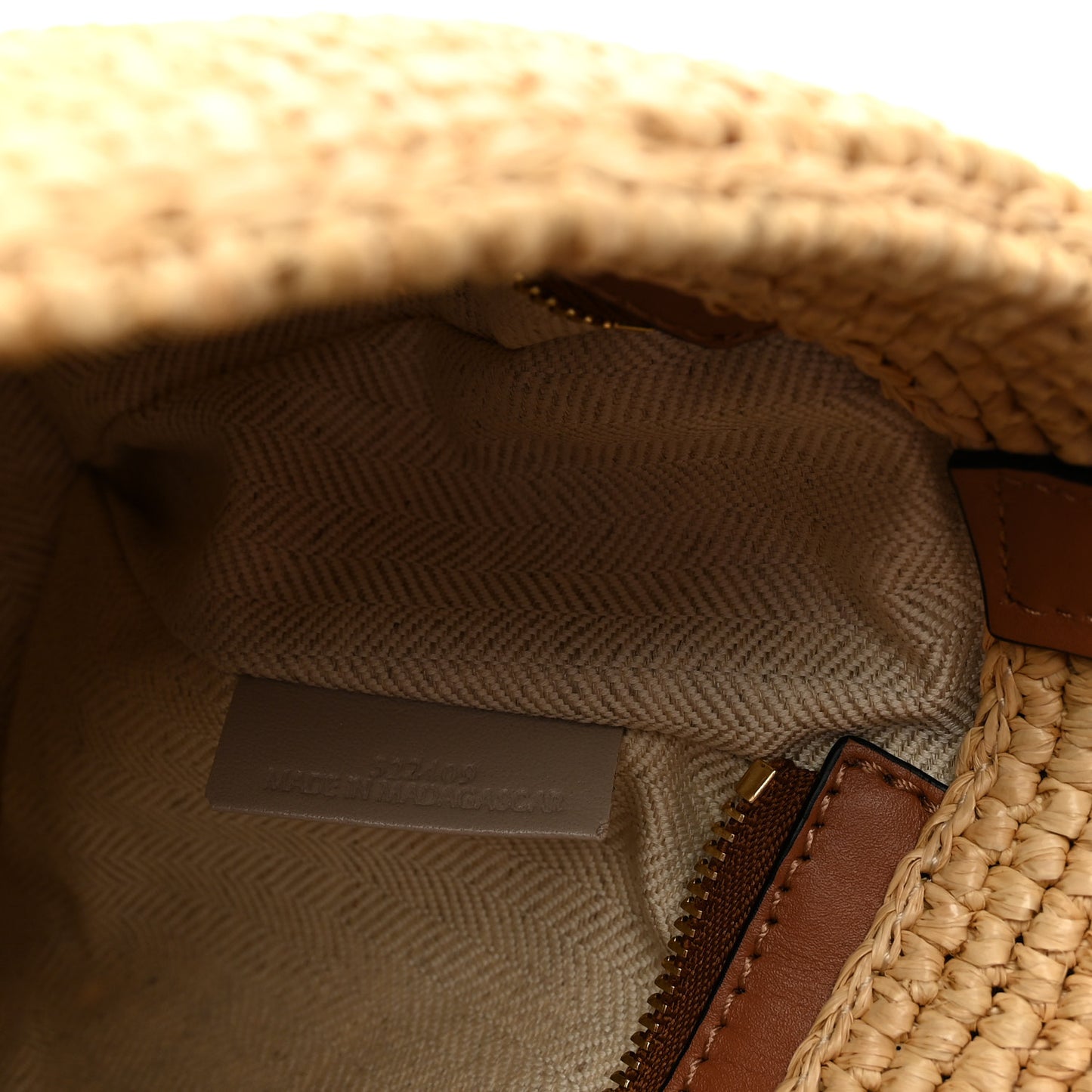 Calfskin Raffia Paulas Ibiza Pochette Bag Natural Tan