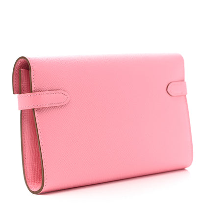 Hermes Epsom Kelly Longue Wallet Rose Confetti 3 of 8