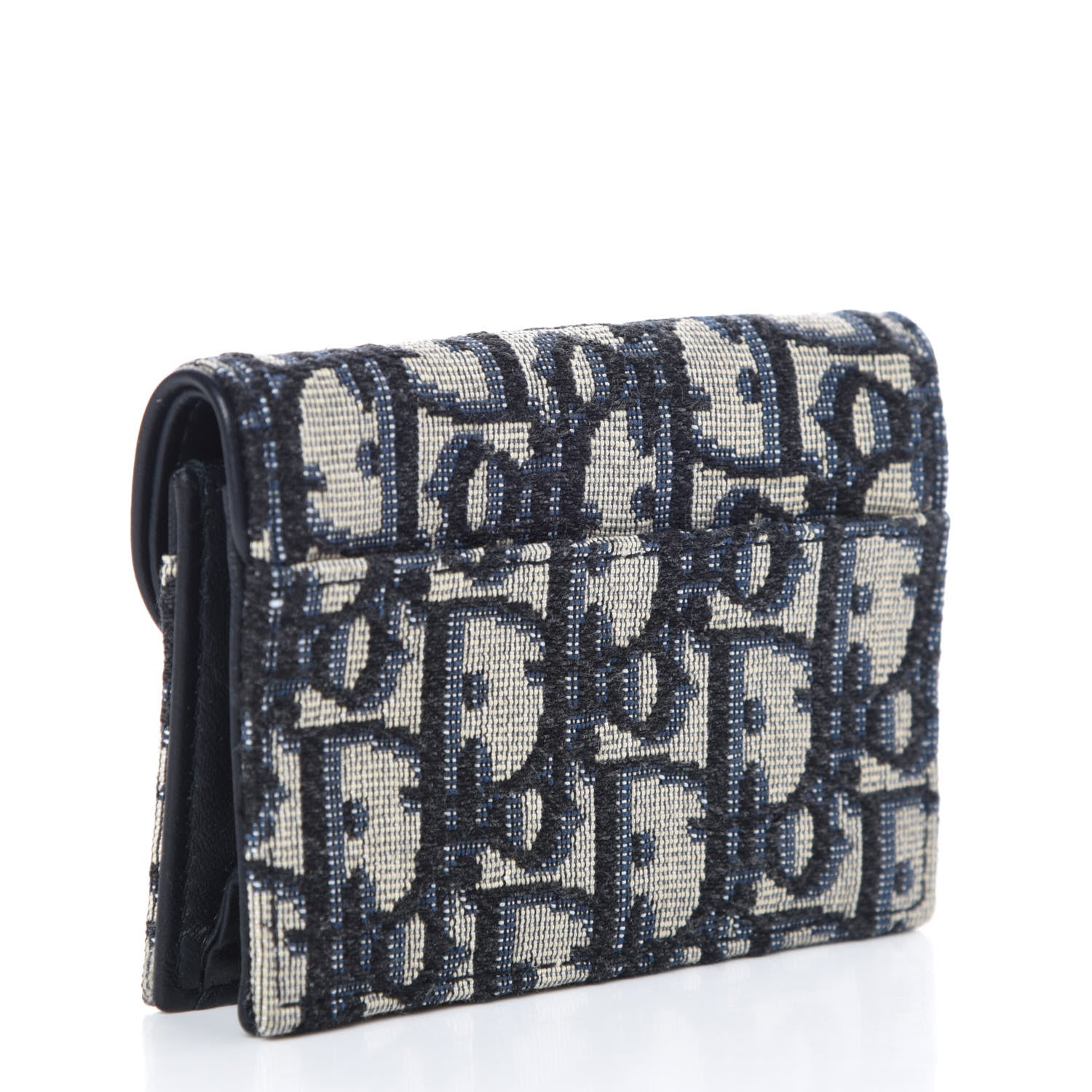 Christian Dior Oblique Saddle Card Holder Blue 3 of 8