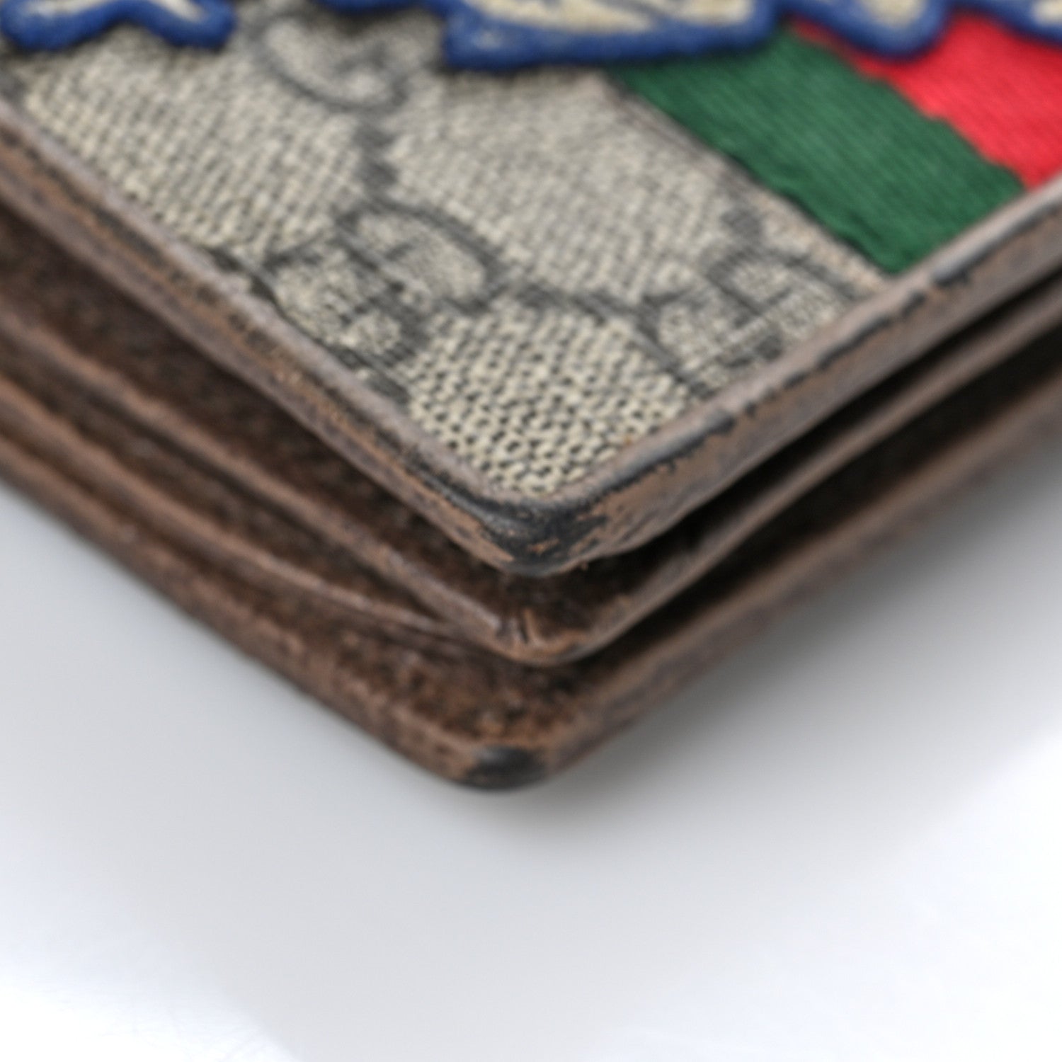 Gucci X DISNEY GG Supreme Monogram Web Three Little Pigs Ophidia Card Case Wallet Beige New Acero 7 of 11