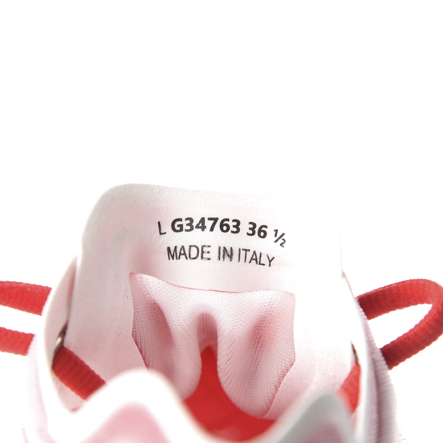 Lycra Fabric CC Sneakers 36.5 White Red