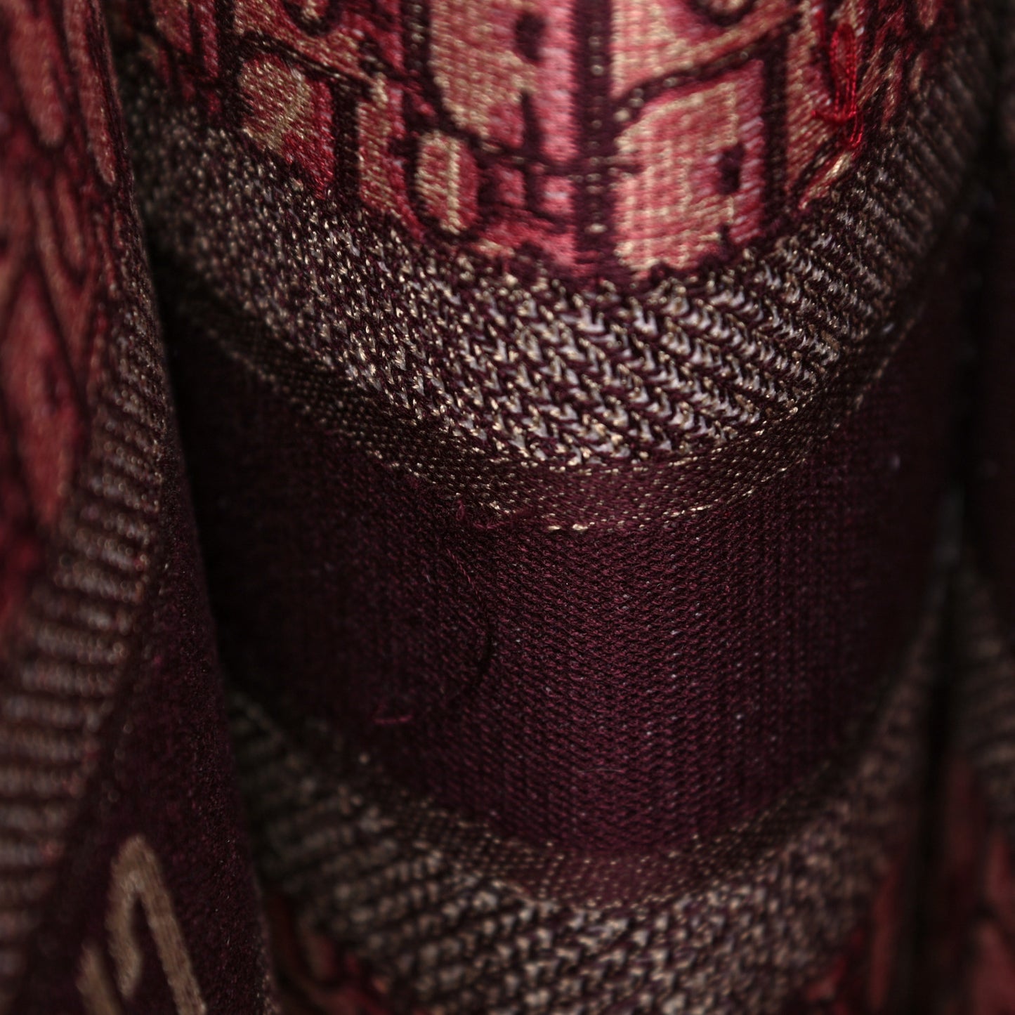 Oblique Large Book Tote Burgundy Multicolor