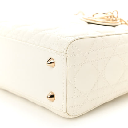 Christian Dior Lambskin Cannage Small Lucky Badges My Lady Dior White White 10 of 10
