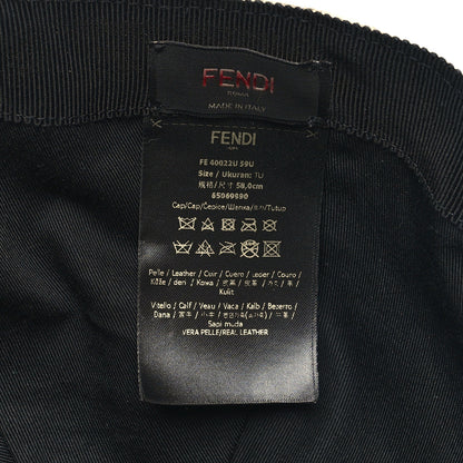 Fendi Cotton Calfskin Fs Fendi Eyecap Hat Beige 9 of 9