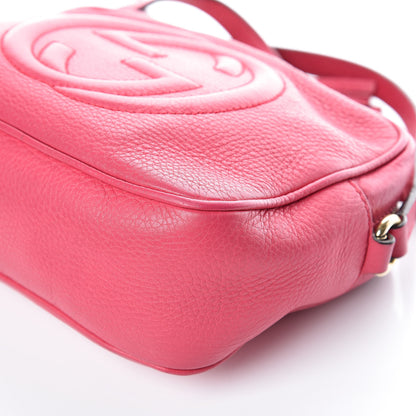 Gucci Pebbled Calfskin Small Soho Disco Bag Bright Bougainvillea 10 of 17