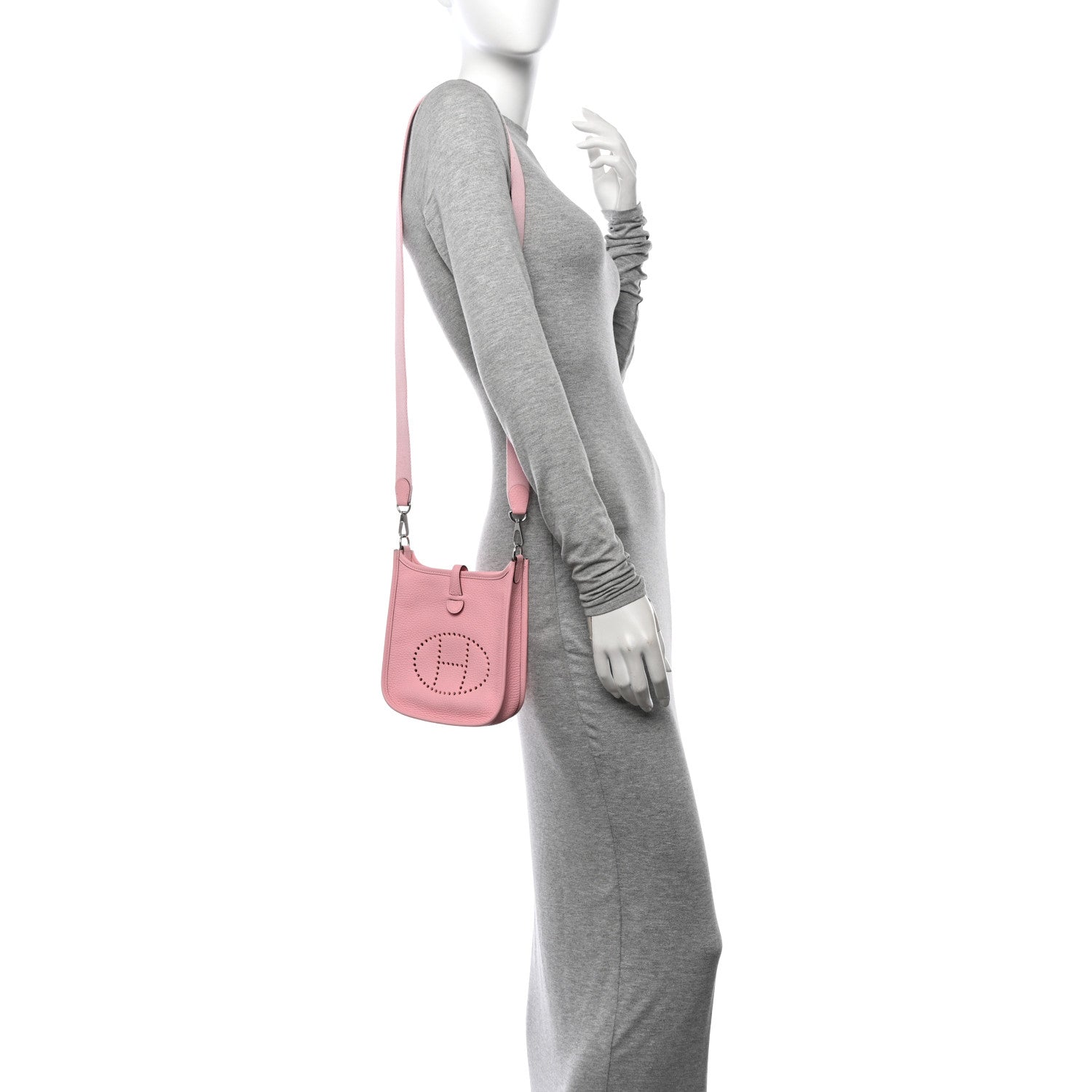 Hermes Taurillon Clemence Evelyne TPM Rose Sakura 2 of 11