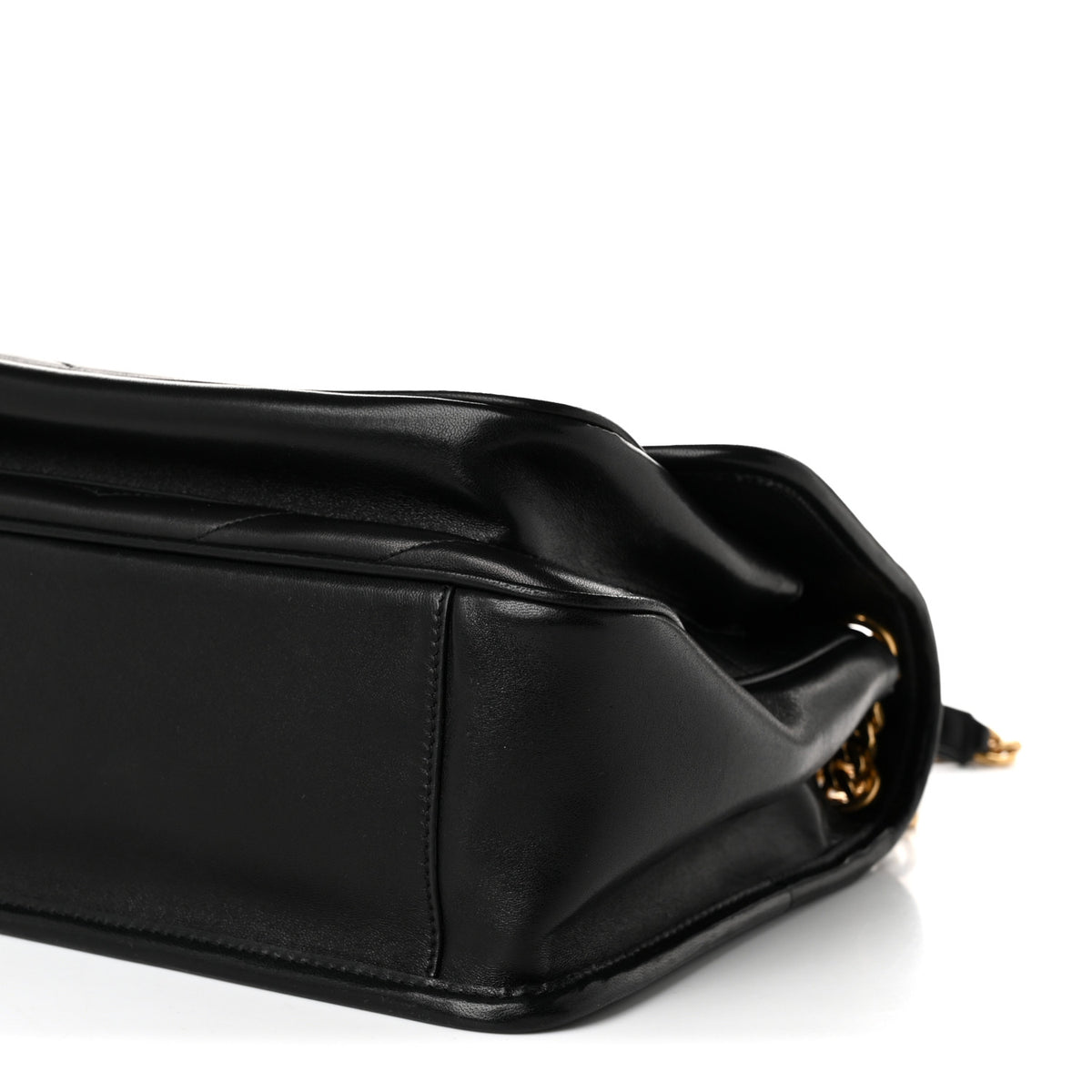 Lambskin Matelasse Monogram Medium Niki Chain Satchel Black
