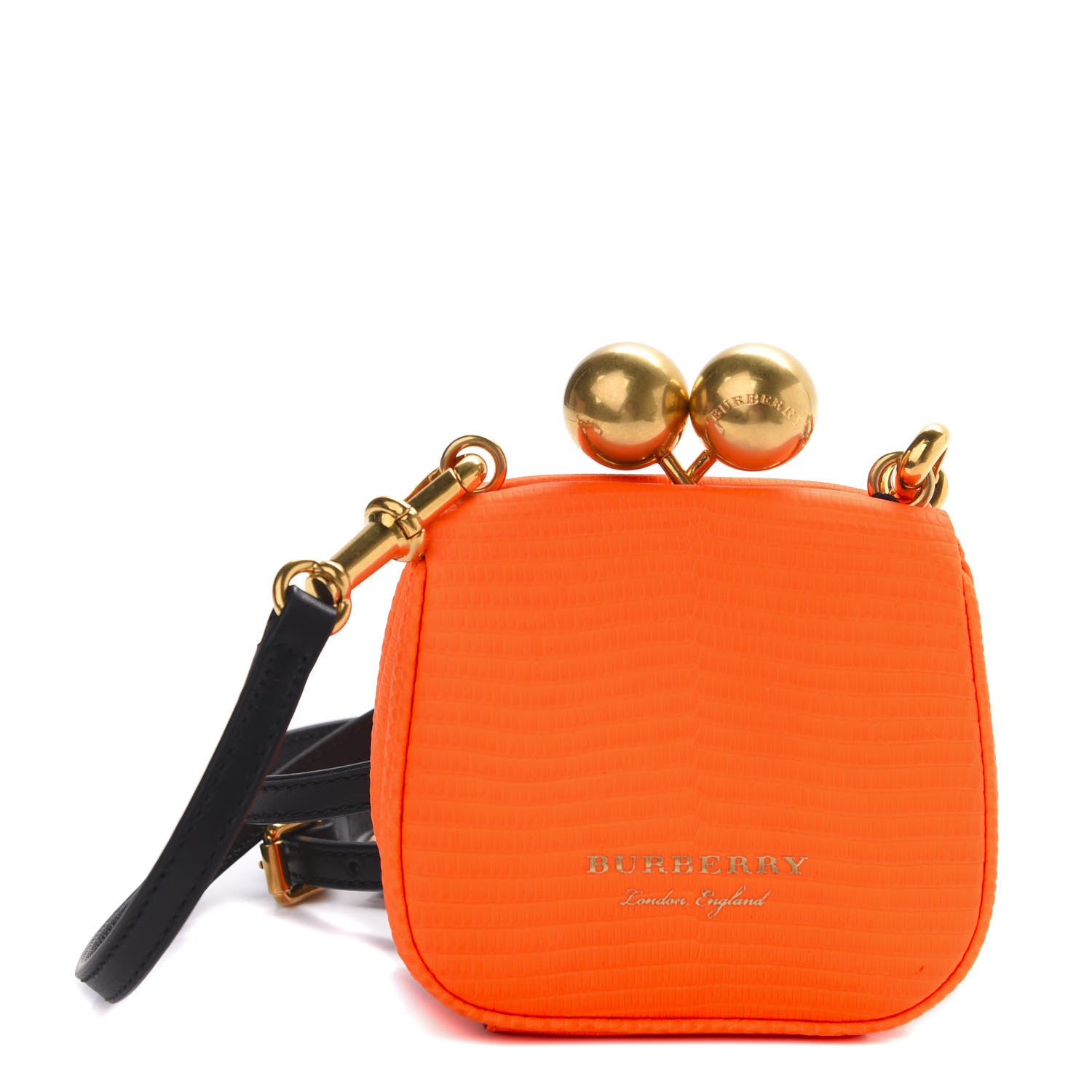 Burberry Lizard Mini Frame Bag Orange 1 of 10